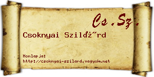 Csoknyai Szilárd névjegykártya
